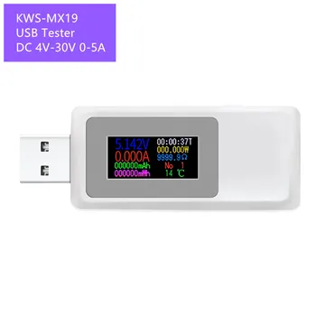 KWS-MX19 USB Voltímetro Amperímetro DC 4V-30 VCC 0-5A Monitor de Energia Indicador do Banco Digital de Capacidade Wattmeter de Tensão Medidor de 40% de desconto