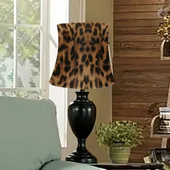 Leopardo da Tabela Abajur Personalizado de Cabeceira, o Abajur Lavável Candeeiro de Mesa com Sombra Zebra Stripe/Vaca Spots de Luz da Tampa