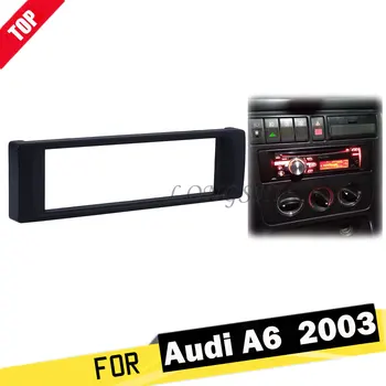 LONGHSI 1Din auto-Rádio Fáscia Autostereo Painel de Montar o Kit Estéreo Leitor de Guarnição de Instalação de Quadro De 2003 Audi A6
