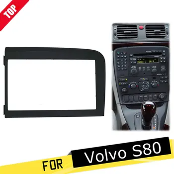 LONGSHI Duplo Din Instalar o Traço Moldura Guarnição Kit para 1999-2006 Volvo S80 Traço Kit DVD GPS Decorativo Moldura 2din Painel de instrumentos