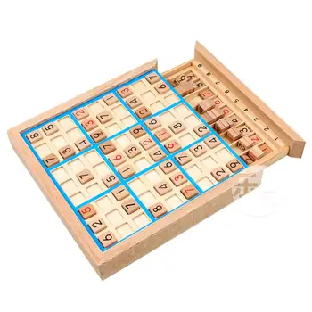 Madeira Enigmas De Sudoku Jogo De Tabuleiro Com Gaveta 81 Grade De Raciocínio Lógico Formação Educacional Jogo De Desktop