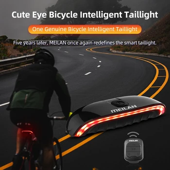 MEILAN X3 Moto Luz de Freio 8 Modos de Flash, Luz da Cauda de Bicicleta Controlo Remoto sem Fios Torneamento de Ciclismo de Segurança do Laser de Linha de Luz Traseira