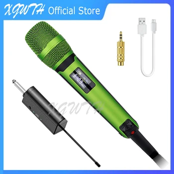Microfone sem fio UHF de Mão Dinâmico Microfone do Karaoke Sistema de SKM9000 Recarregável Receptor DJ Estúdio de Áudio Amplificador de alto-Falante