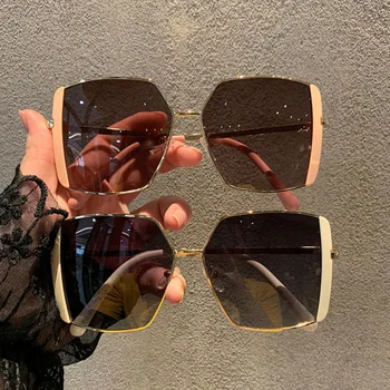 Moda das Mulheres de Óculos de sol da Marca de Luxo Designer de Mulheres do Vintage de Óculos de Sol UV400 Senhora de Óculos de sol Tons de Óculos Óculos de sol