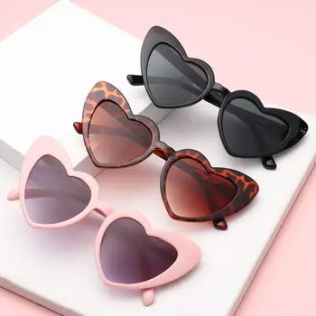Moda retrô Influência de Óculos de proteção Mulheres a Proteção UV400 em Forma de Coração Óculos de sol Vintage, Óculos de sol Óculos