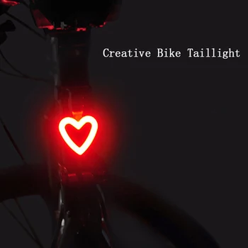 Moto Lanternas Traseira da Bicicleta, Luz de LED de SABUGO a luz de bicicleta de Osso/Coração/Forma Redonda Recarregável USB Criativo Lanternas traseiras