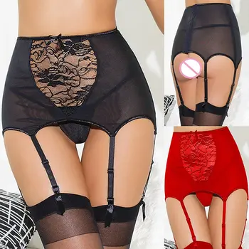 Mulher Gostosa de Lingerie de Renda stocking suspender CINTO de lingerie sexy cintura alta renda vintage Goth plus XL XXL Ligas