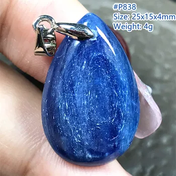 Natural Cianita Azul Pingente Jóias Para Mulheres Senhora Homens Cura Sorte de Pedra de Cristal Gota de Água Esferas Lasca de pedra preciosa AAAAA