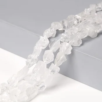 Natural Transparente Cristal Claro Áspero Grânulos de Pedra 7-11MM Solta Irregular de Cascalho Espaçador Miçangas Para Fazer Jóias Artesanais