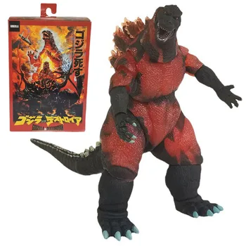 NECA 1995 Versão em Filme Vermelho Fogo Godzilla Queima Articulado de PVC Figura de Ação do Dom Crianças 18cm