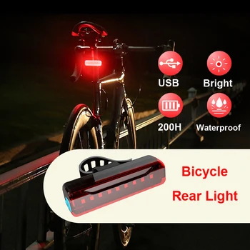 NEWBOLER 2600 mAh LED lanterna traseira da Bicicleta USB Recarregável Luz de Advertência de Segurança Moto de Trás da Luz da Cauda de Luz da Lanterna Para Bicicleta