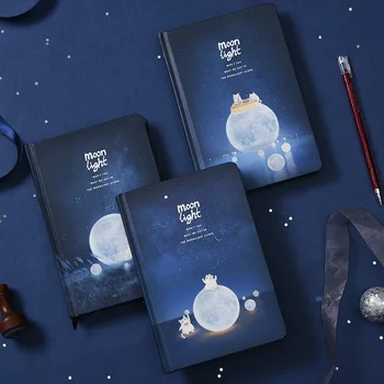 Novo anúncio Luminoso Noite de Lua Caderno Diário de papel de Desenho de grafite Pintura Sketch Book material Escolar Dom