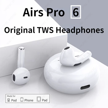NOVO Original Ar Pro 6 TWS Fones de ouvido sem Fio Fone Bluetooth Fones de ouvido Mic Núcleos No Ouvido Fones de ouvido Fones de ouvido sport Fone de ouvido Para Xiaomi
