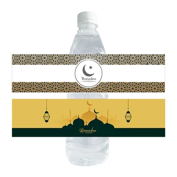 O Ramadã Mubarak Decoração Ramadan Karim Adesivos De Garrafa De Água De Listra Etiquetas Muçulmanos Presentes Quebra De Decoração De Casa De Etiquetas