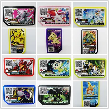 Original TAKARA TOMY Pokemon Figuras QR Code Jogo de Arcade Placa Ga-Ole PE P Discos Legenda Especial Pikachu Hoopa Brinquedo de Presente