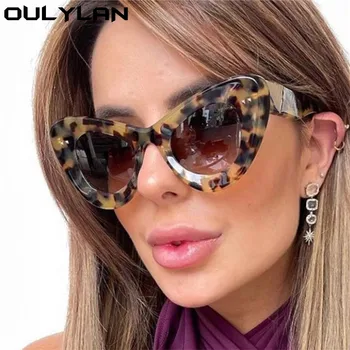 Oulylan Vintage, Óculos estilo Olho de Gato Mulheres Marca de Luxo Designer de grandes dimensões Gradiente de Óculos de Sol das Senhoras da Moda Tons de Óculos UV400