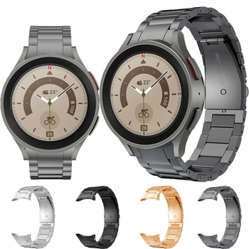 Para Samsung Galaxy Watch 4 5 Cinta de Aço Inoxidável Watch4/5 44mm 40mm 46mm 42mm Clássico pulseira de Extremidade Curva, Sem Lacunas Pulseira