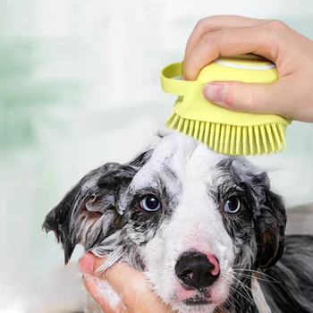 Pet banho escova Multifunções Gato Cão brush Shampoo Massagem Escova Duche Remoção do Cabelo Pente Para Gatos de Estimação de Limpeza (Grooming) Ferramenta