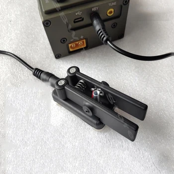 QU-7025 Portátil de Dupla pá Automática da Chave de ondas Curtas CW (Código Morse Magnético de Rádio Amador Mão Chave de Cw CW Telégrafo