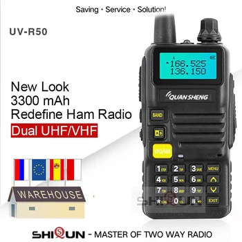 Quansheng UV-R50-2 de Atualização Móvel Walkie-Talkie de Vhf e Uhf de Banda Dupla Rádio Comunicador Transceptor de Hf UV-R50-1 UV R50 Series Uv-5r