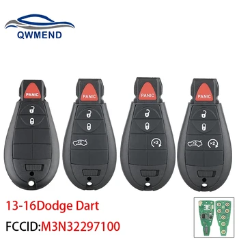 QWMEND M3N32297100 Automóvel Smart Key Fob para Dodge Dart de 2012 a 2016 Carro Chave Remoto 433mhz 13-16Dodge para Dodge Dart Chaves 3/4/5 MAS