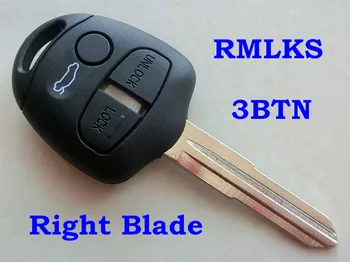 RMLKS 2 3 botões de chave remota caso de ajuste para o Mitsubishi Lancer EX Evolução Grandis Outlander chave em branco shell de substituição fob tampa