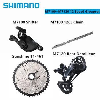 SHIMANO SLX M7100 12 Velocidade de 10 51T 11-46T Grupo M7100 Shifter M7120 Desviador Traseiro Cassete Para MTB Mountain Bike Bicicleta