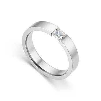 Sinogaa 2021 Moda Moderna Mulheres Anel Tendência Branco AAA Cristal de Zircão Envolvimento de Design de Anéis Para as Mulheres de Jóias de Casamento Presente