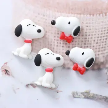 Snoopy, Charlie Brown Kawaii de Pelúcia, desenhos animados Bonitos Bonecos de Diy Acessórios de Resina Patch de Anime e Brinquedos de Pelúcia para Menina de Presente de Aniversário