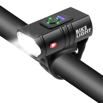 T6 Forte DIODO emissor de Luz Luz de Bicicleta IPX-6 Impermeável Bicicleta de Estrada do Farol Recarregável USB Built-in Bateria de Bicicleta Acessórios