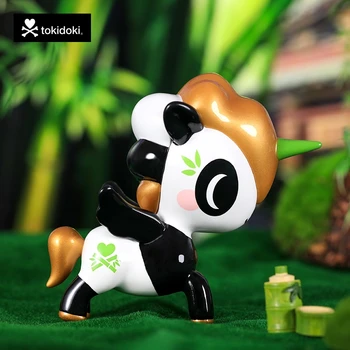 Tokidoki Boa Sorte Panda Unicórnio de 5 Polegadas Geral Brinquedo Artesanal de Pônei Boneca Ação Anime Figura de Brinquedo kawaii Modelo Original, genuíno