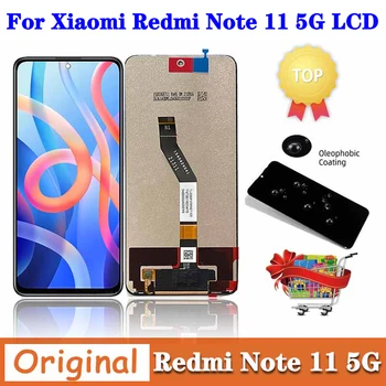 Toque de 10 pontos Para Xiaomi Redmi Nota 11 5G Display LCD de Painel de Toque de Tela Digitalizador Assembly Para Redmi Note11 LCD