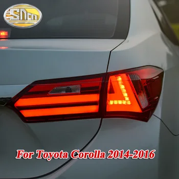 Traseira Conduzir a Lâmpada + Luz de Freio + Inversa + Sinal de volta do Carro DIODO emissor de Luz da Cauda lanterna traseira Toyota Corolla Altis de 2014 2015 2016