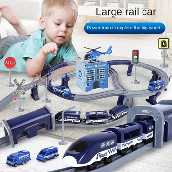Trem elétrico, Conjunto de Pista de Alta velocidade Ferroviária Pequeno Trem de Brinquedo Grande Harmonia Fogo Treinar Jogo Educativo Menino de Brinquedos para Crianças