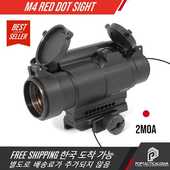 Tática M4 Comp Riflescope de Tiro Colimador Ótica Visão Para a Caça de Airsoft Tático Âmbito de lente clara/dia de quebra de ponto vermelho