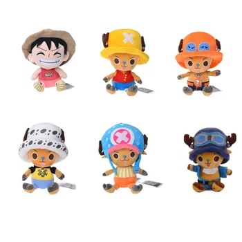 Um Pedaço de Brinquedos de Pelúcia Luffy Chopper Sabo 10cm de Pelúcia Boneca de Pelúcia Anime Brinquedo Bonito Chopper Boneca de desenhos animados Melhor Presente Para as Crianças