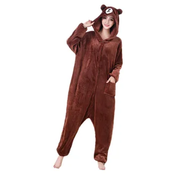 Urso Onesie Pijamas Plus Size Geral Kigurumi De Uma Peça Animal Personagem Pijamas Para Adultos Homens Mulheres Total Do Corpo Cosplay Fantasia