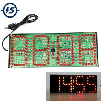 Vermelho Display LED Relógio DIY Kit de Módulo de 1 polegada ECL-132 DIY Kit de Relógio do Controle Remoto Relógio Terno do DIODO emissor de Tempo de Exibição de Tela Kit