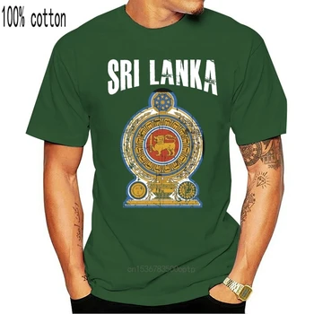 Verão Quente Simples De Manga Curta T-Shirt De Algodão Sri Lanka T-Shirt