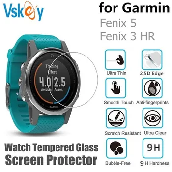VSKEY 10PCS de Vidro Temperado para o Garmin Fenix Fenix 5 3 HR Rodada do Relógio Protetor de Tela Fenix 3 horas de Filme Protetor
