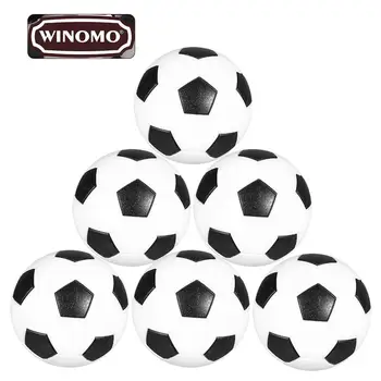 WINOMO 6pcs 32mm de Futebol de Mesa Bolas de futebol Substituições Mini Preto E Branco, Bolas de Futebol de Mini Futebol Para Substituições