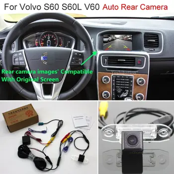 Yeshibation de Visão Traseira do Carro Backup Inversa Câmera de Estacionamento Para Volvo S60 S60L V60 2002~2015 - RCA e Original do Ecrã Compatível
