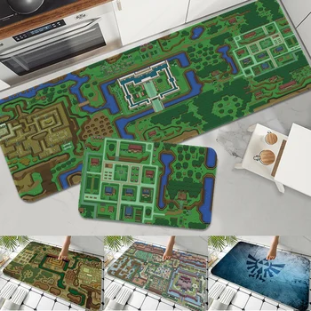 Zeldas mapa de Cozinha Tapete de Entrada do tapete da entrada, Quarto, Casa, Decoração de Chão no Tapete da Sala do Corredor da casa-de-Banho Anti-deslizamento do Tapete