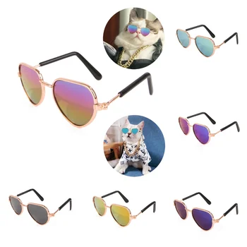 Óculos bonito Para Cat Dog Pet Óculos Olho-usar Óculos de sol animal de Estimação Animais de estimação Fotos Adereços de Moda de Acessórios para animais produtos para animais de 7,5 cm